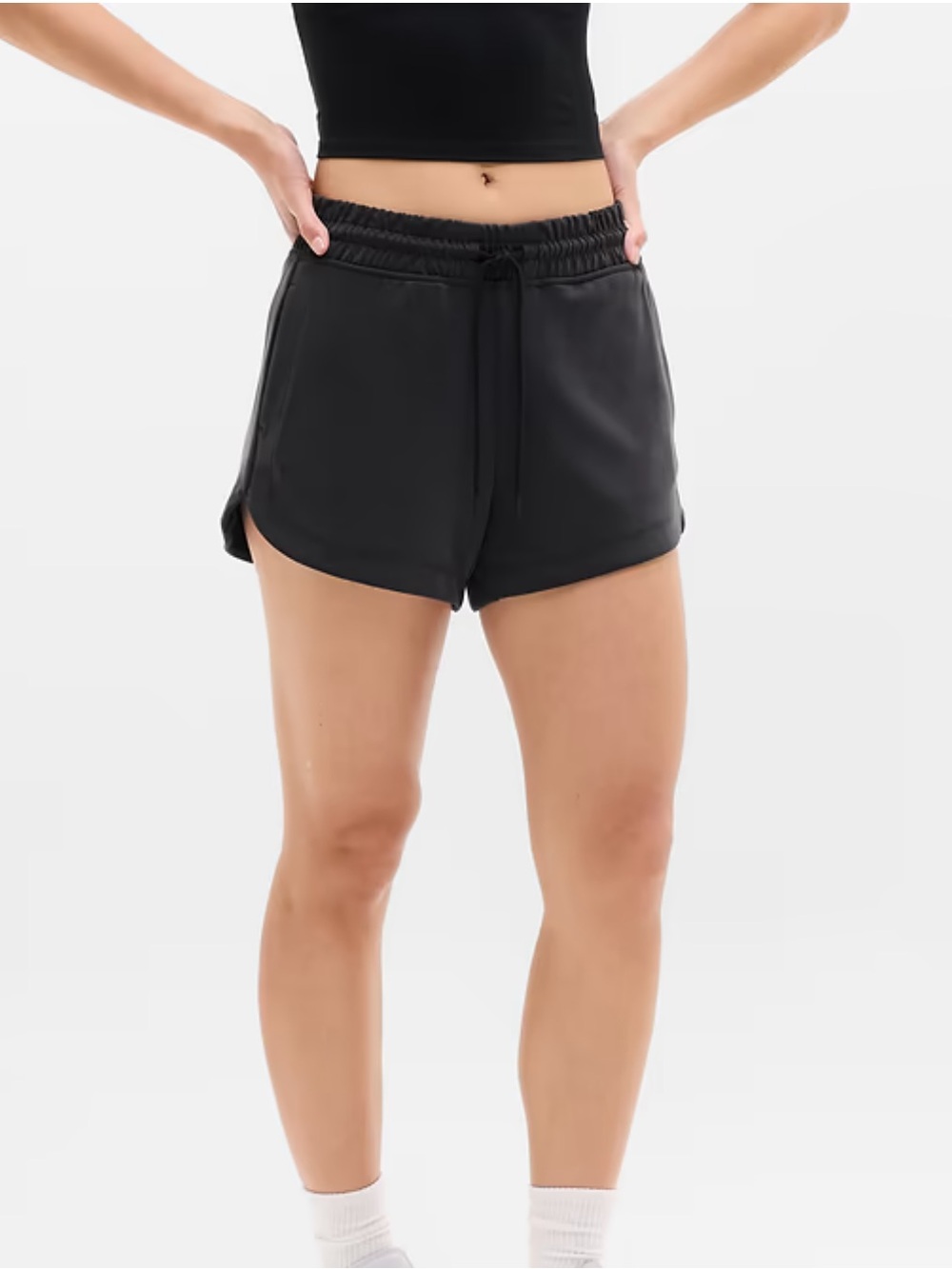 Athleta Black Suede-Soft Athletic Shorts